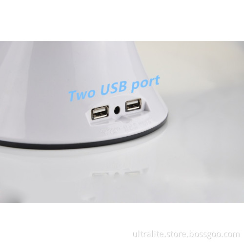 Touch control swan led lamp with calendar and 2 USB ports